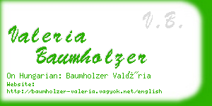 valeria baumholzer business card